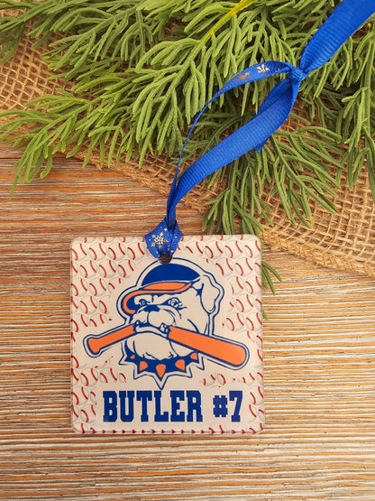 Hit Dogs Logo Ornament – Name & Number