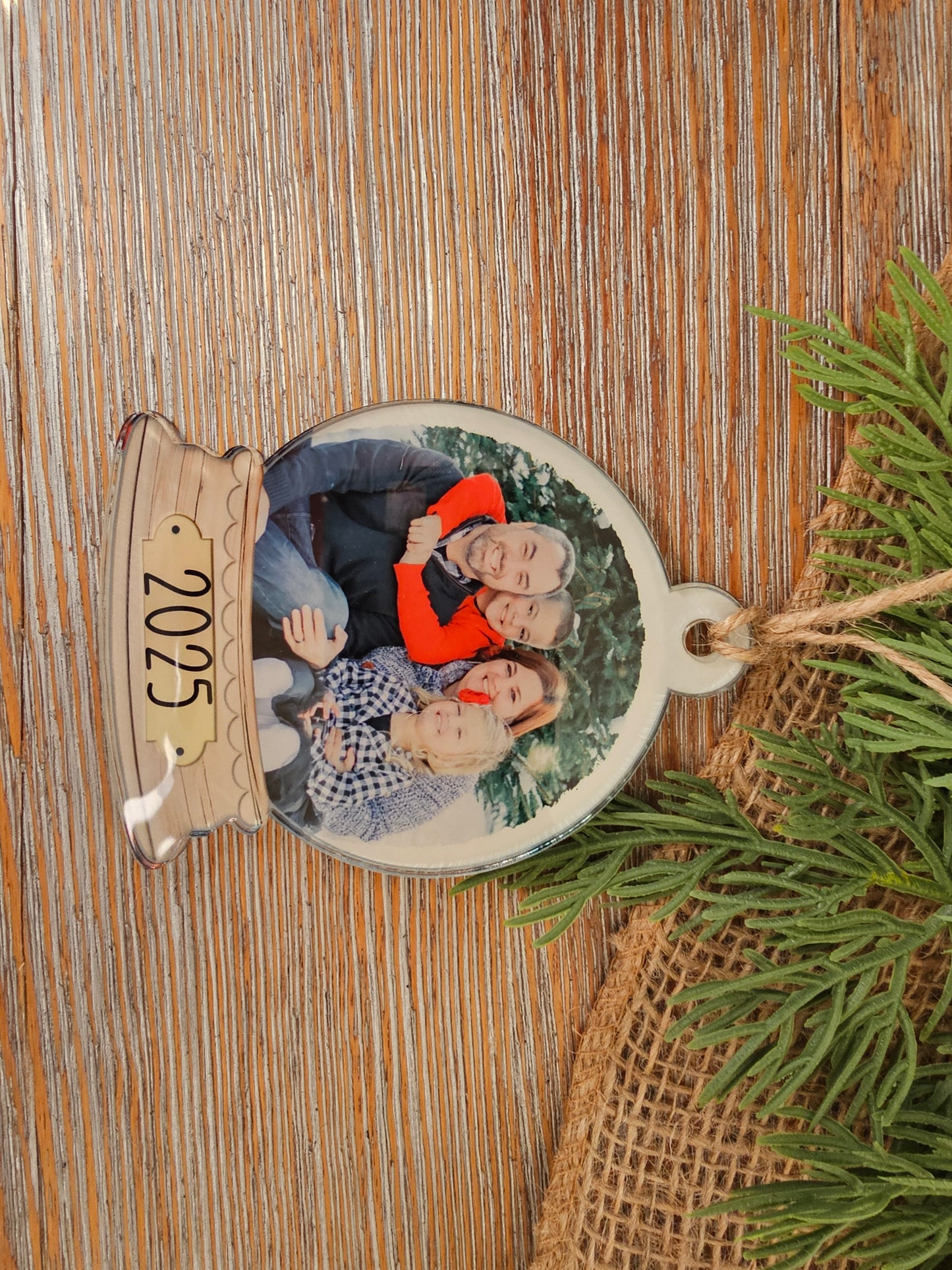 Personalized Family Snow Globe Ornament - Custom Photo Keepsake Ornament