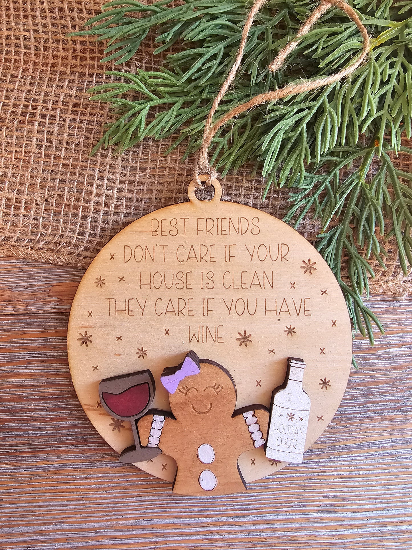 Best Friend Ornament – Coffee or Wine Edition