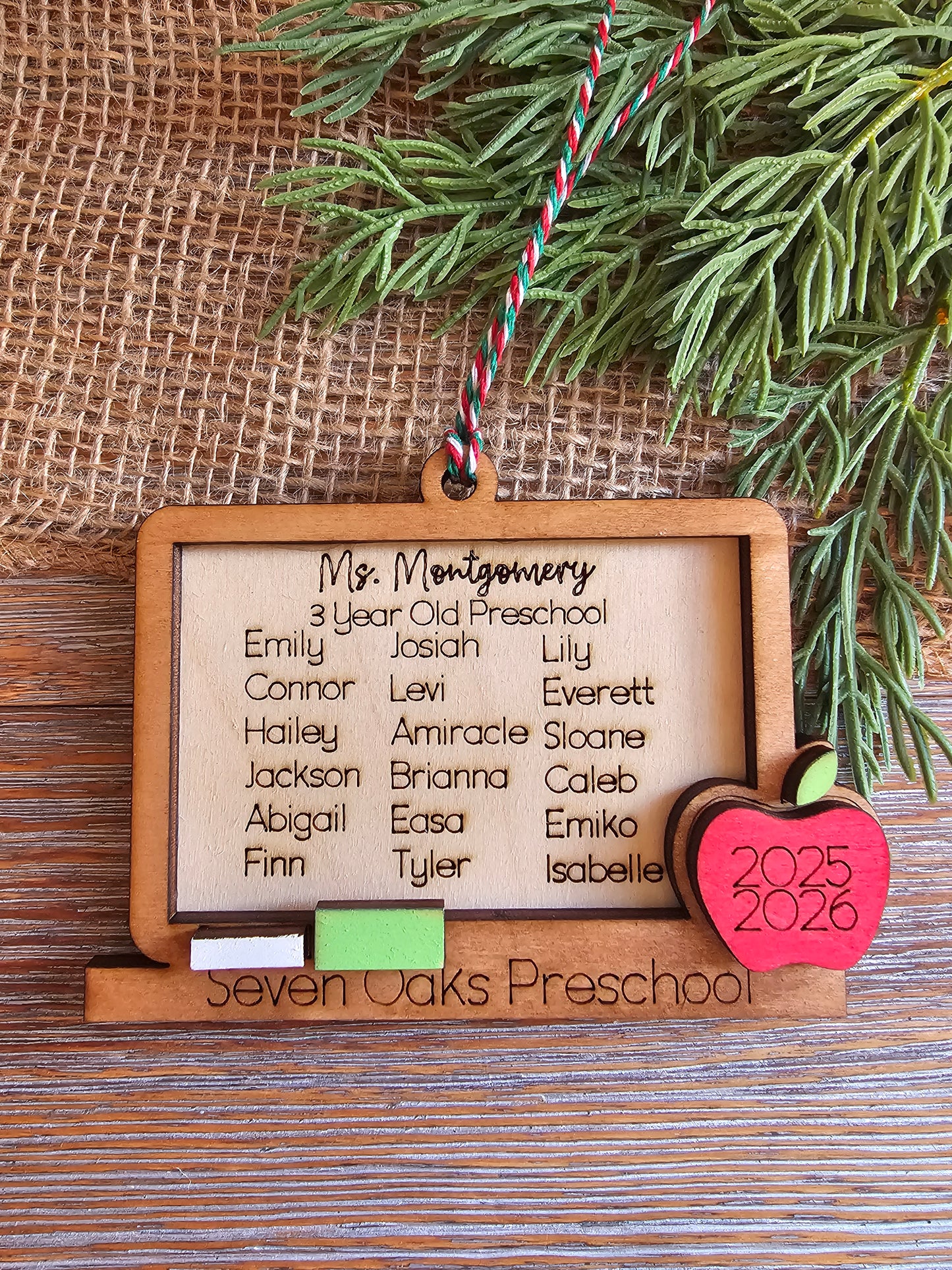 Personalized Classroom Teacher Gift – Ornament or Magnet