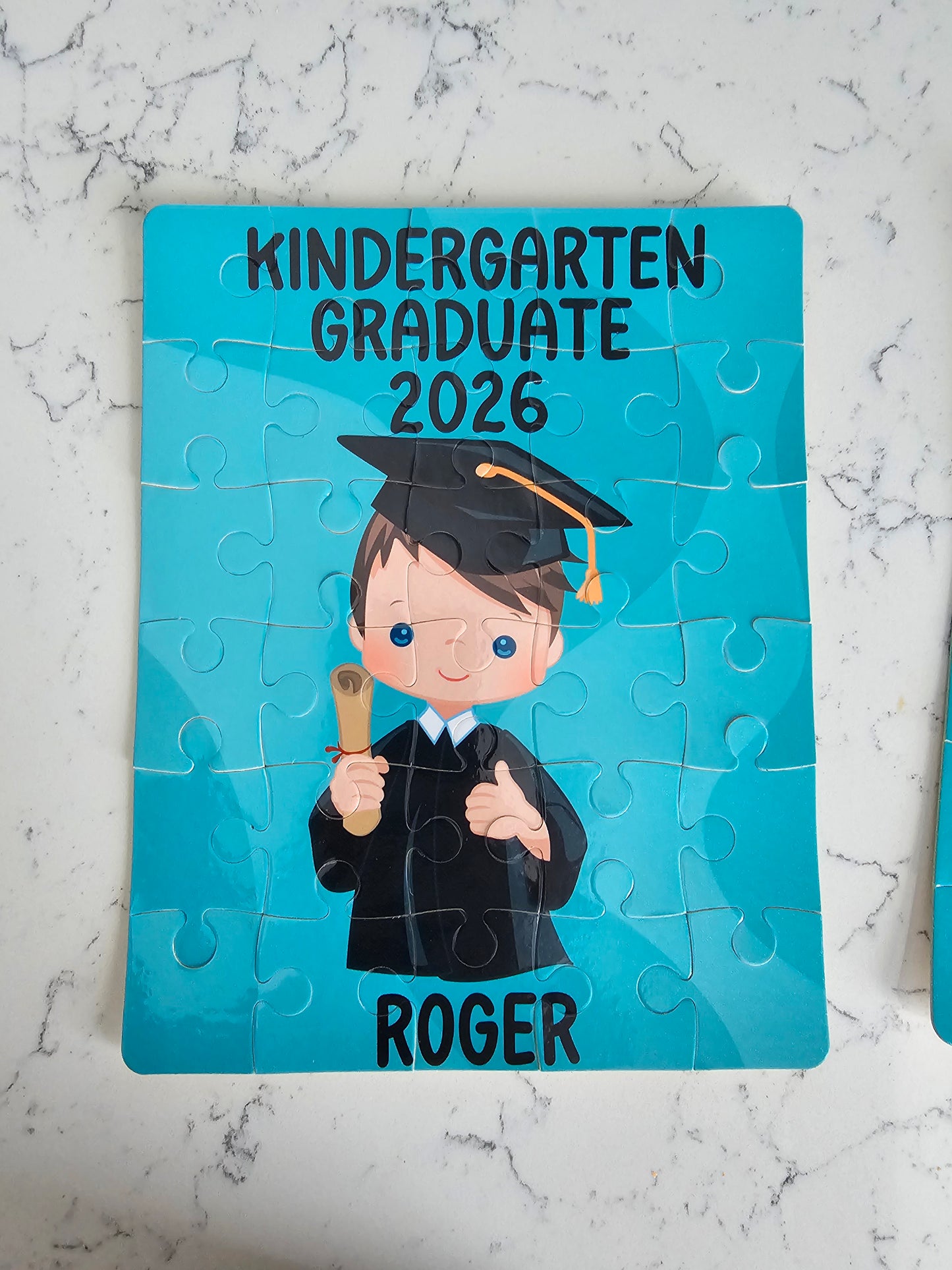 Kindergarten Graduation Boy Personalized Puzzle
