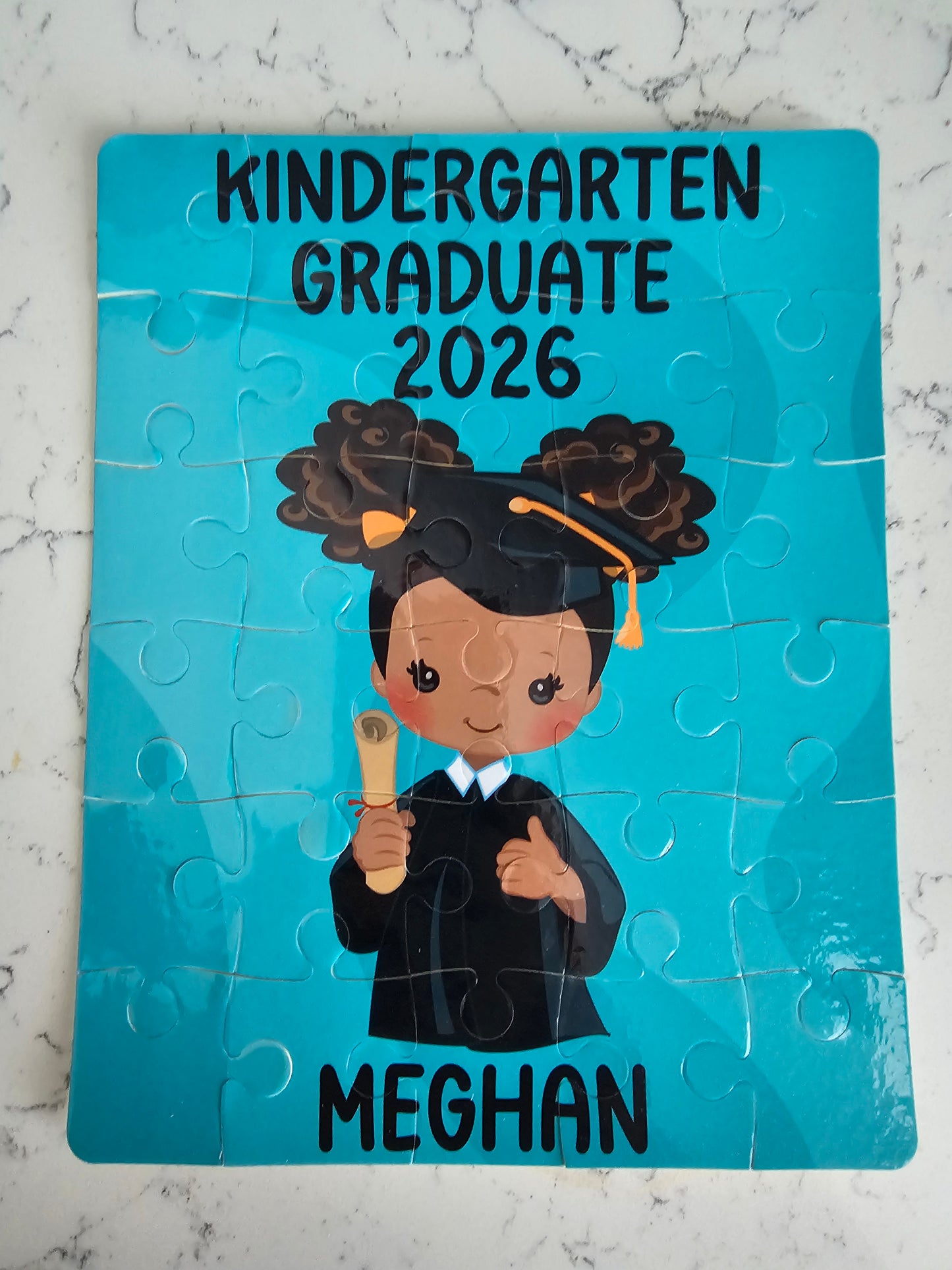 Kindergarten Graduation Girl Personalized Puzzle