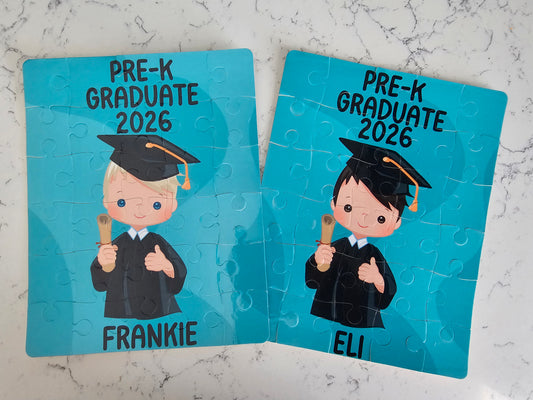 Pre-K Graduation Boy Personalized Puzzle