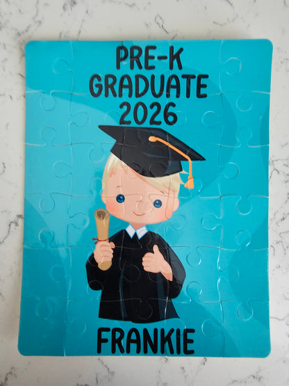 Pre-K Graduation Boy Personalized Puzzle