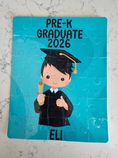 Pre-K Graduation Boy Personalized Puzzle