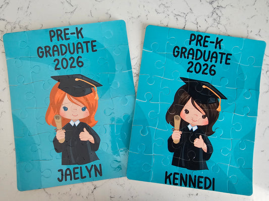 Pre-K Graduation Girl Personalized Puzzle