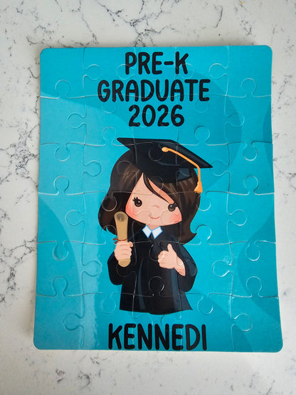 Pre-K Graduation Girl Personalized Puzzle