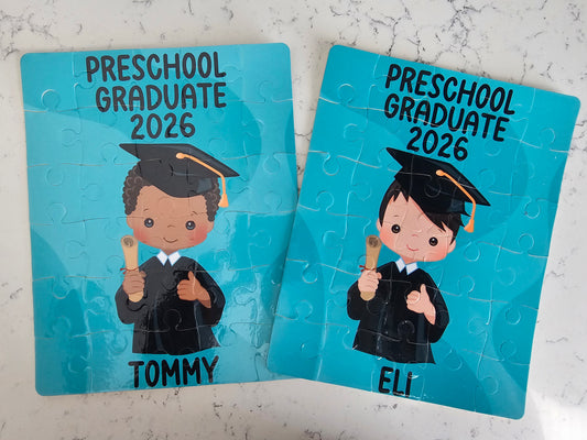 Preschool Graduation Boy Personalized Puzzle