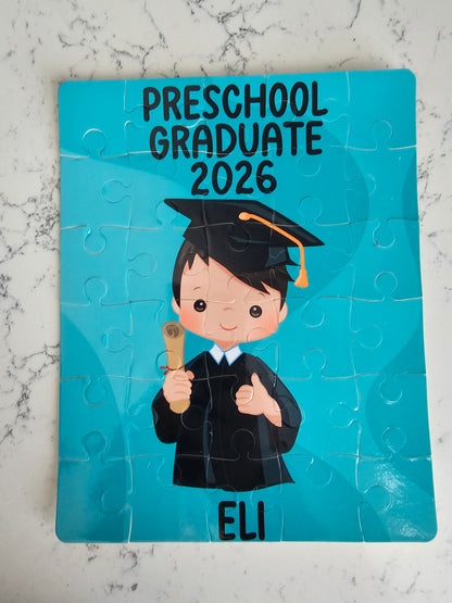 Preschool Graduation Boy Personalized Puzzle