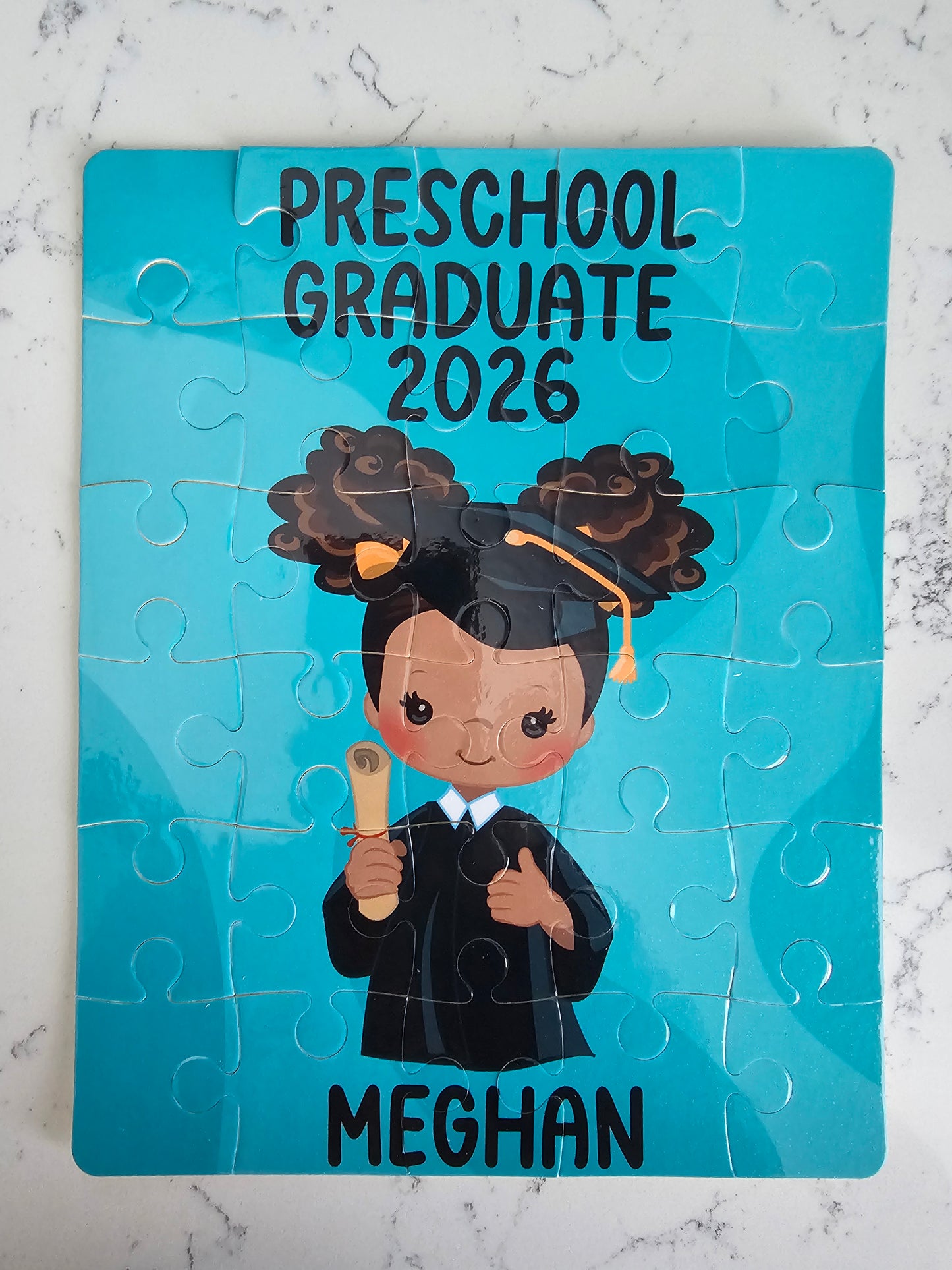 Preschool Graduation Girl Personalized Puzzle