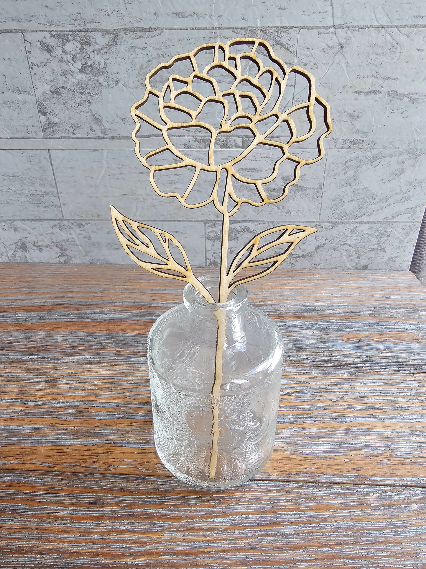 Wood Flowers - Birth Month Flowers (Sold Individually)