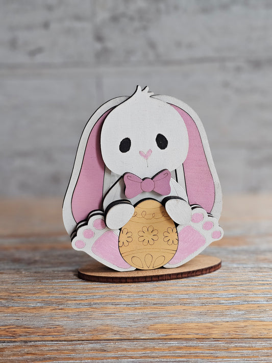 Easter Bunny Wood Decor - Easter Egg