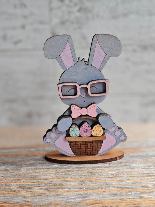 Easter Bunny Wood Decor - Easter Basket