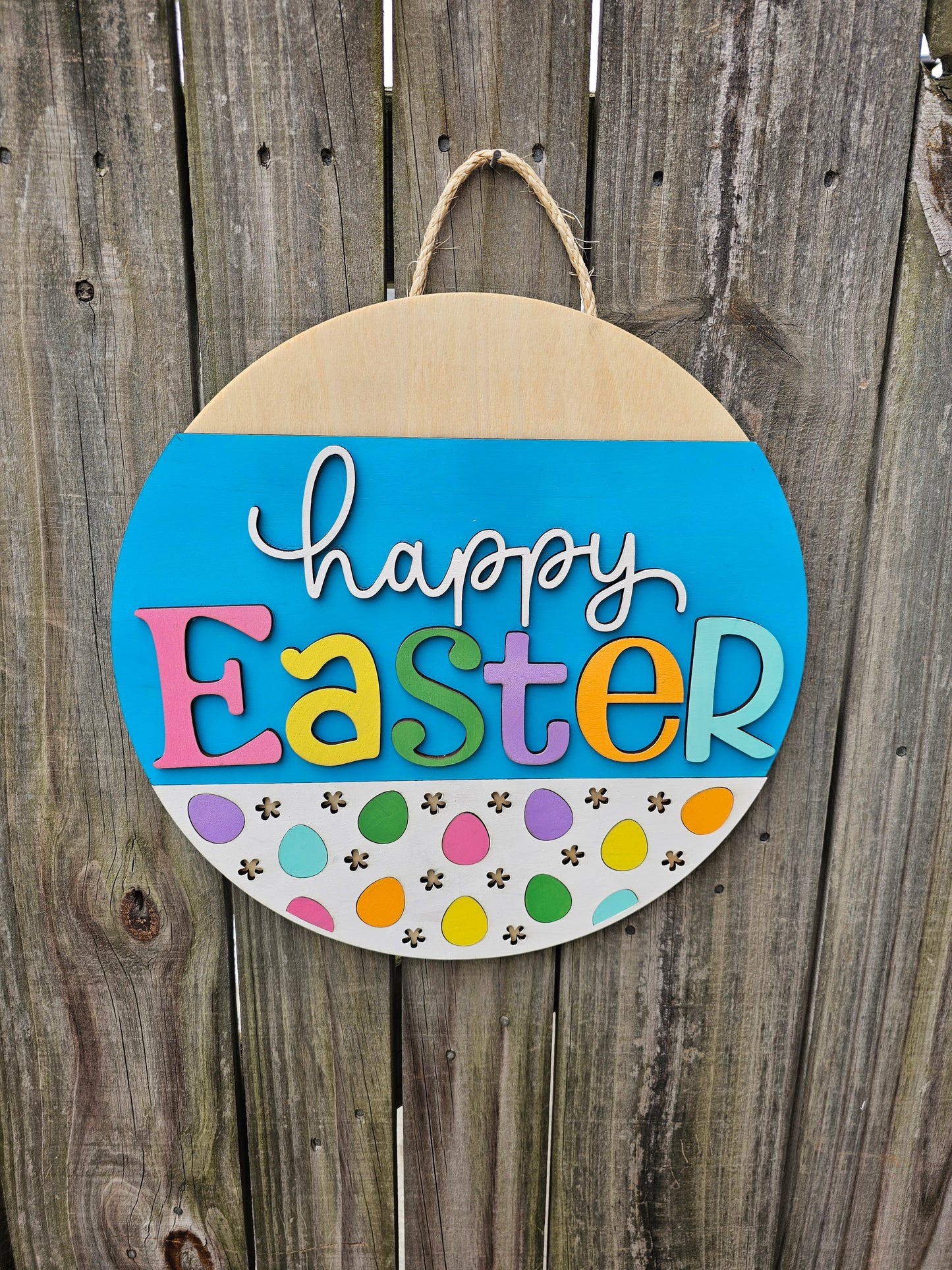 Happy Easter Wooden Door Hanging Sign