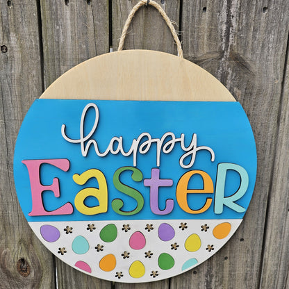 Happy Easter Wooden Door Hanging Sign