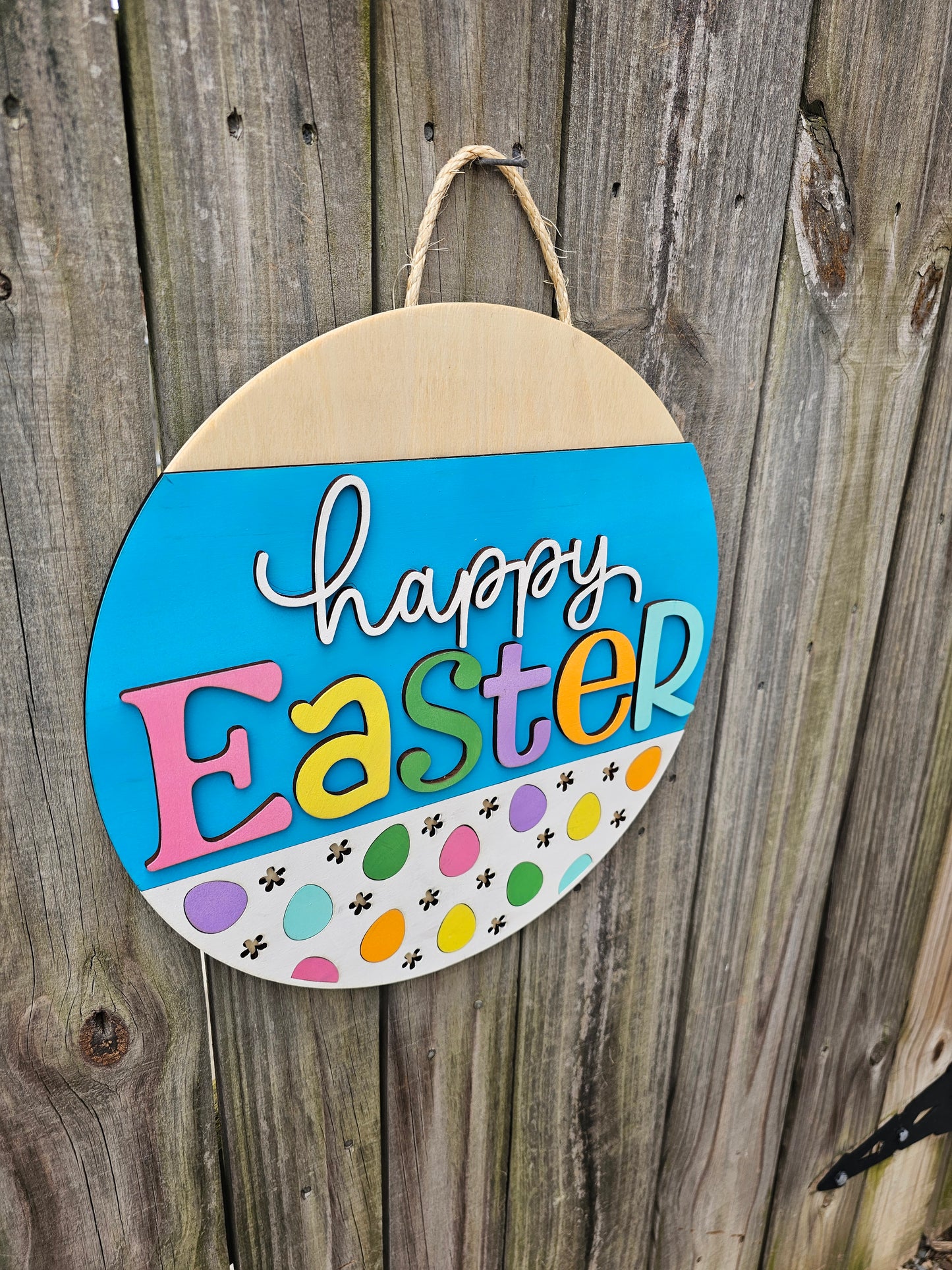 Happy Easter Wooden Door Hanging Sign