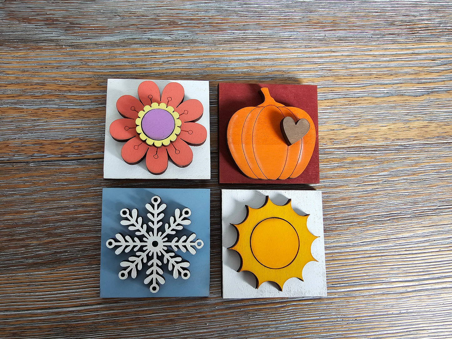 Four Seasons Interchangeable Tile Set - Set of 4