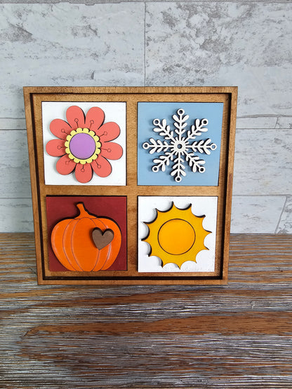Four Seasons Interchangeable Tile Set - Set of 4