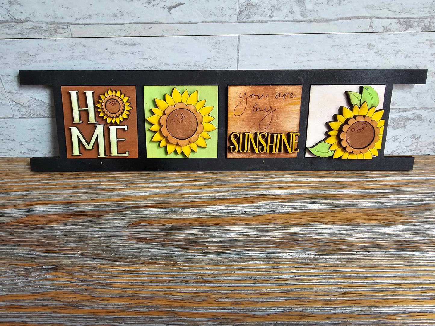 Sunflower Interchangeable Tile Set - Set of 4