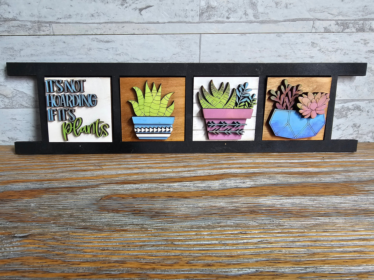 Succulent Interchangeable Tile Set - Set of 4
