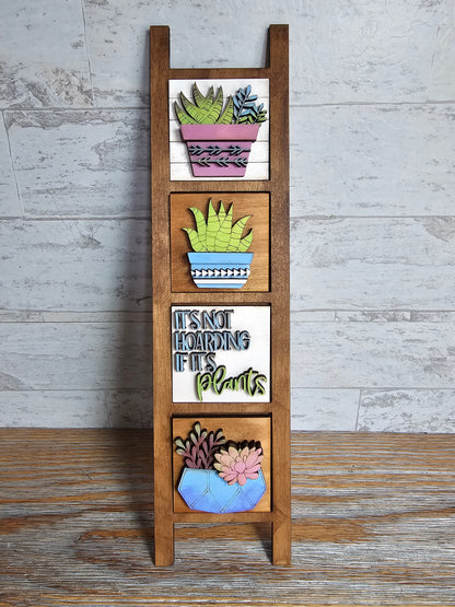 Succulent Interchangeable Tile Set - Set of 4