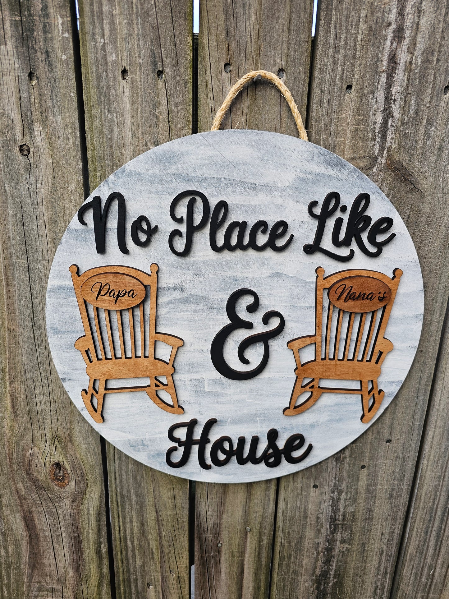 Grandparent's House Personalized Wood Door Sign