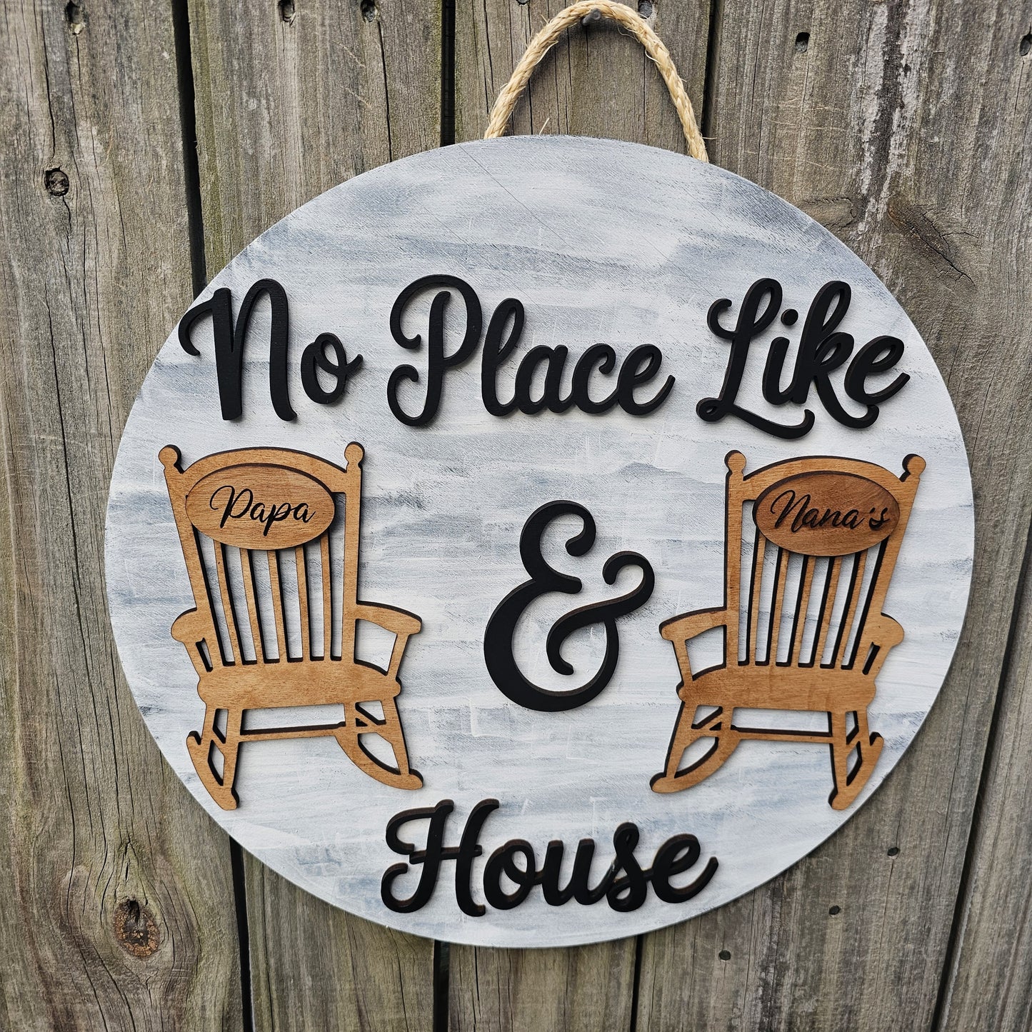 Grandparent's House Personalized Wood Door Sign