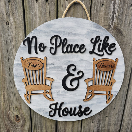 Grandparent's House Personalized Wood Door Sign