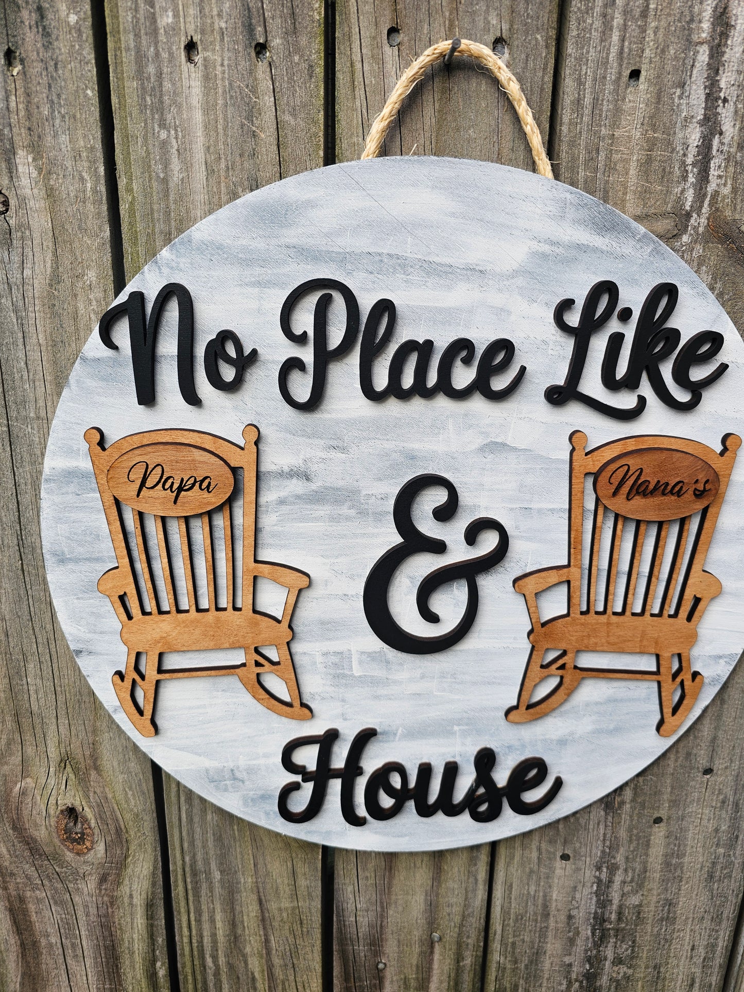Grandparent's House Personalized Wood Door Sign