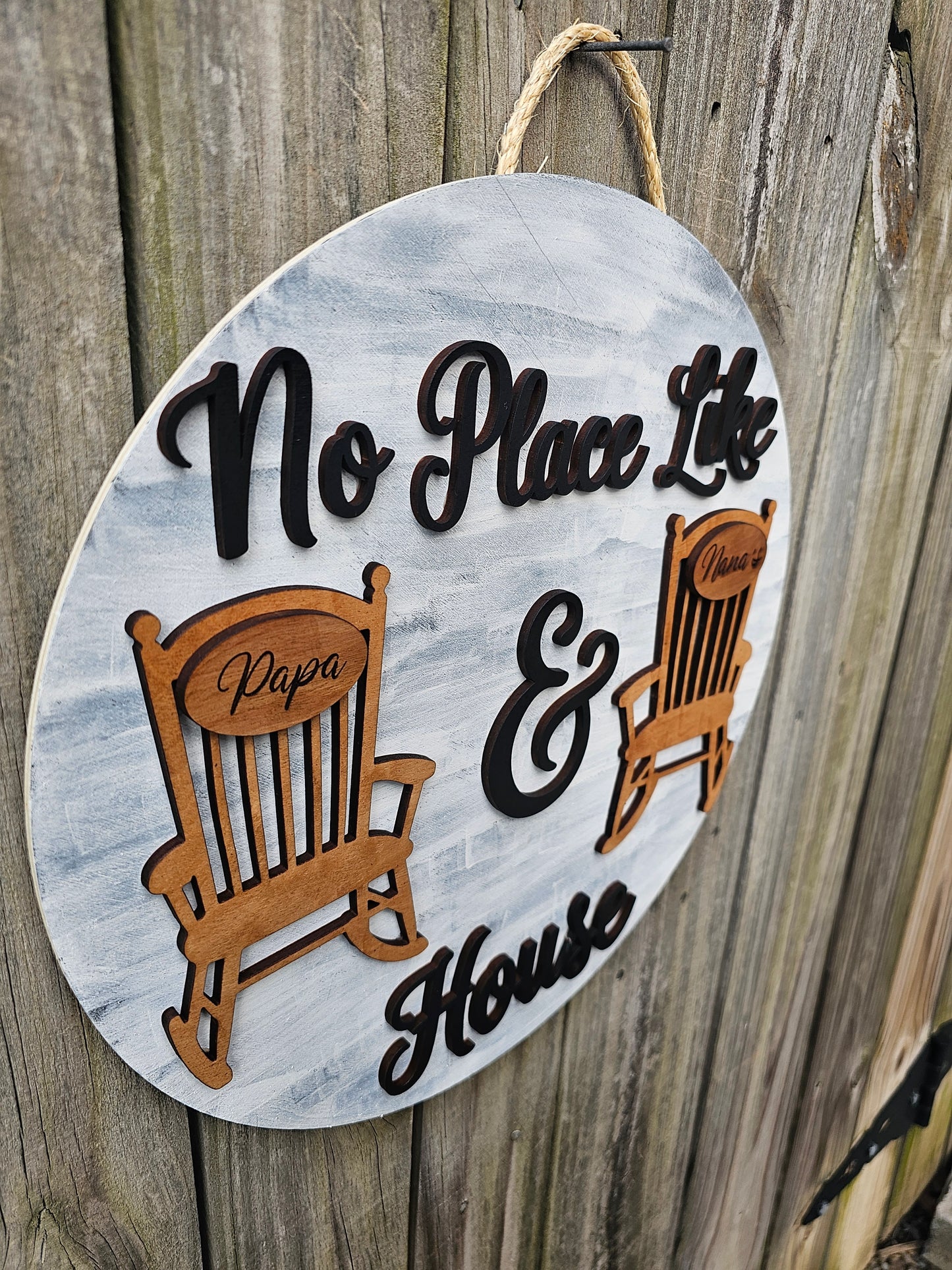 Grandparent's House Personalized Wood Door Sign