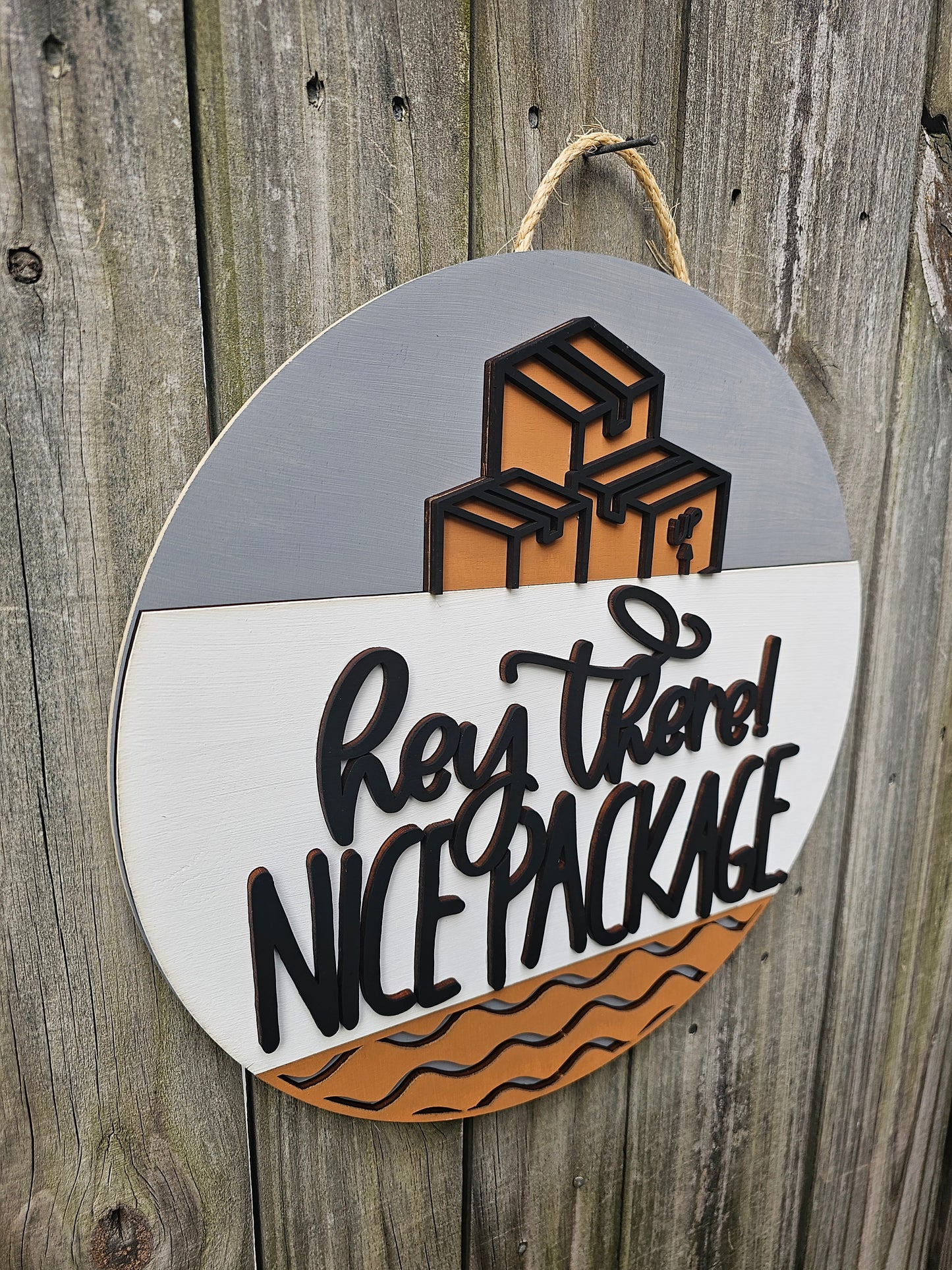 Nice Package Round Wood Door Sign