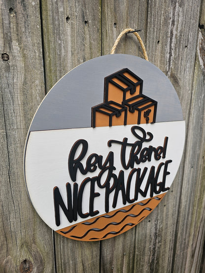 Nice Package Round Wood Door Sign
