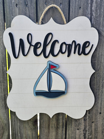 Welcome Interchangeable Door Sign