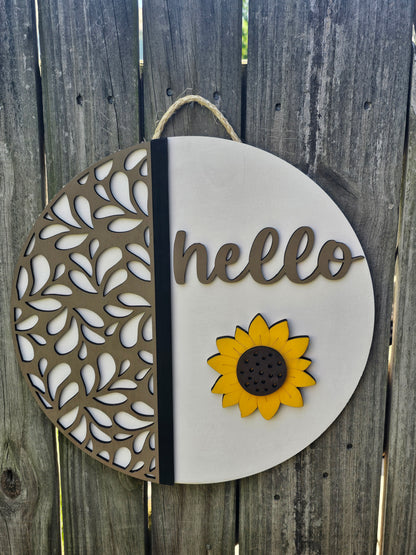 Hello Interchangeable Door Sign