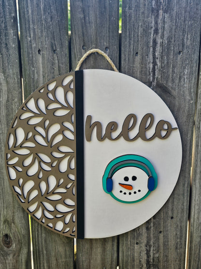 Hello Interchangeable Door Sign