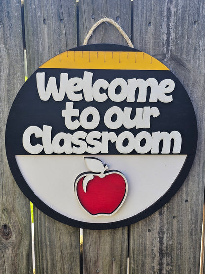 Welcome to Our Classroom Interchangeable Door Sign