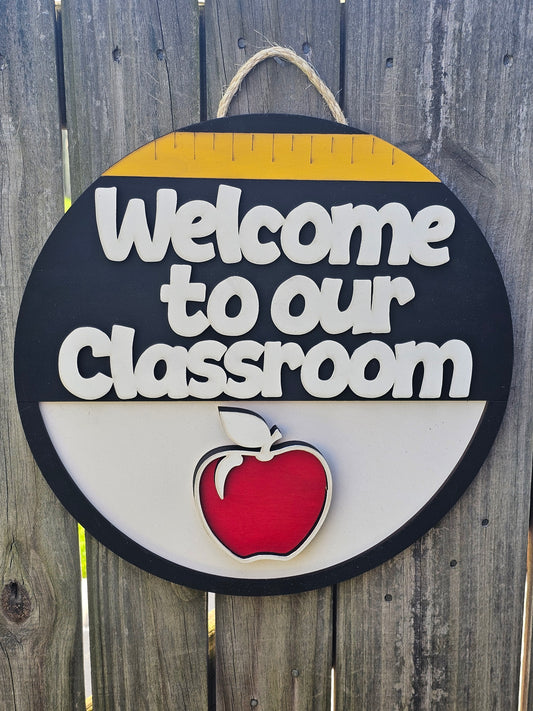 Welcome to Our Classroom Interchangeable Door Sign