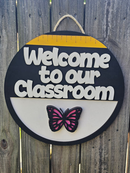 Welcome to Our Classroom Interchangeable Door Sign