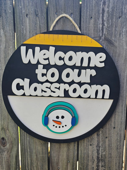 Welcome to Our Classroom Interchangeable Door Sign