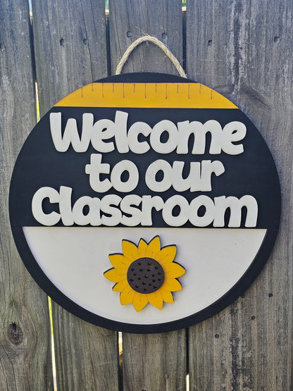 Welcome to Our Classroom Interchangeable Door Sign