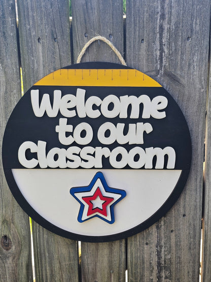 Welcome to Our Classroom Interchangeable Door Sign