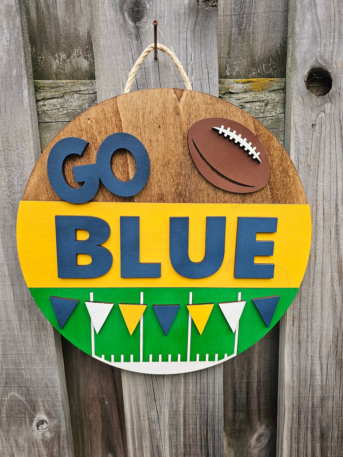 Team Spirit Football Sign - Customizable!
