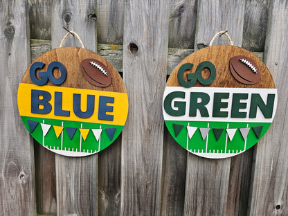 Team Spirit Football Sign - Customizable!