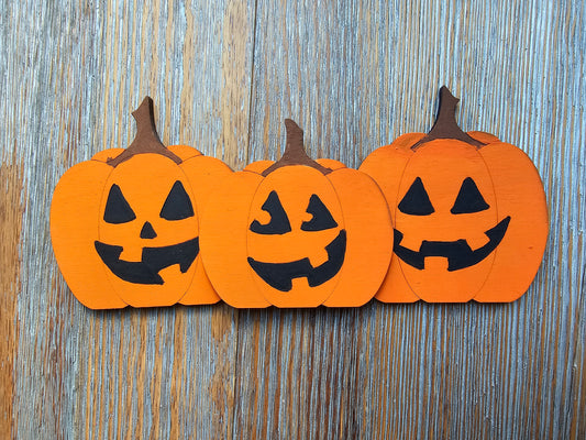 Jack-O’-Lantern Trio Halloween DIY Wood Paint Kit
