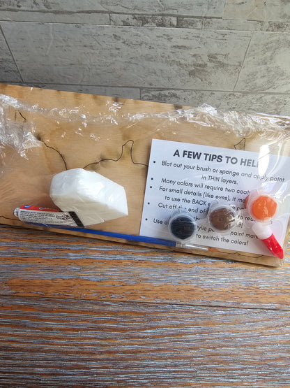 Jack-O’-Lantern Trio Halloween DIY Wood Paint Kit