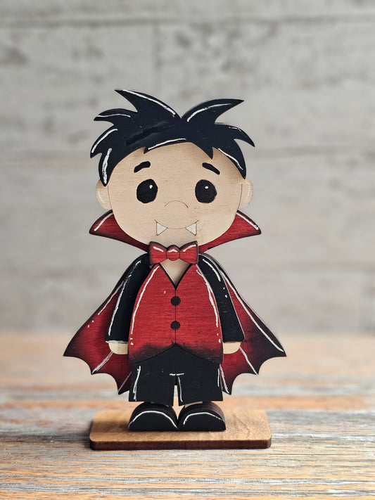 Vampire Wood Halloween Shelf Sitter