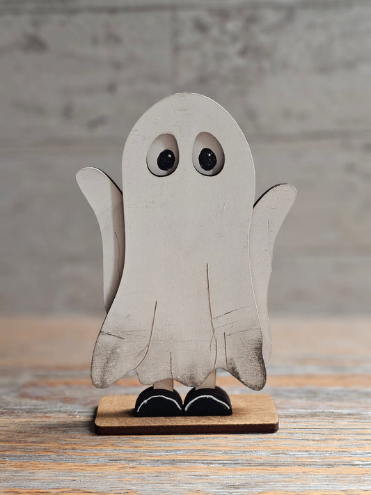 Ghost Wood Halloween Shelf Sitter