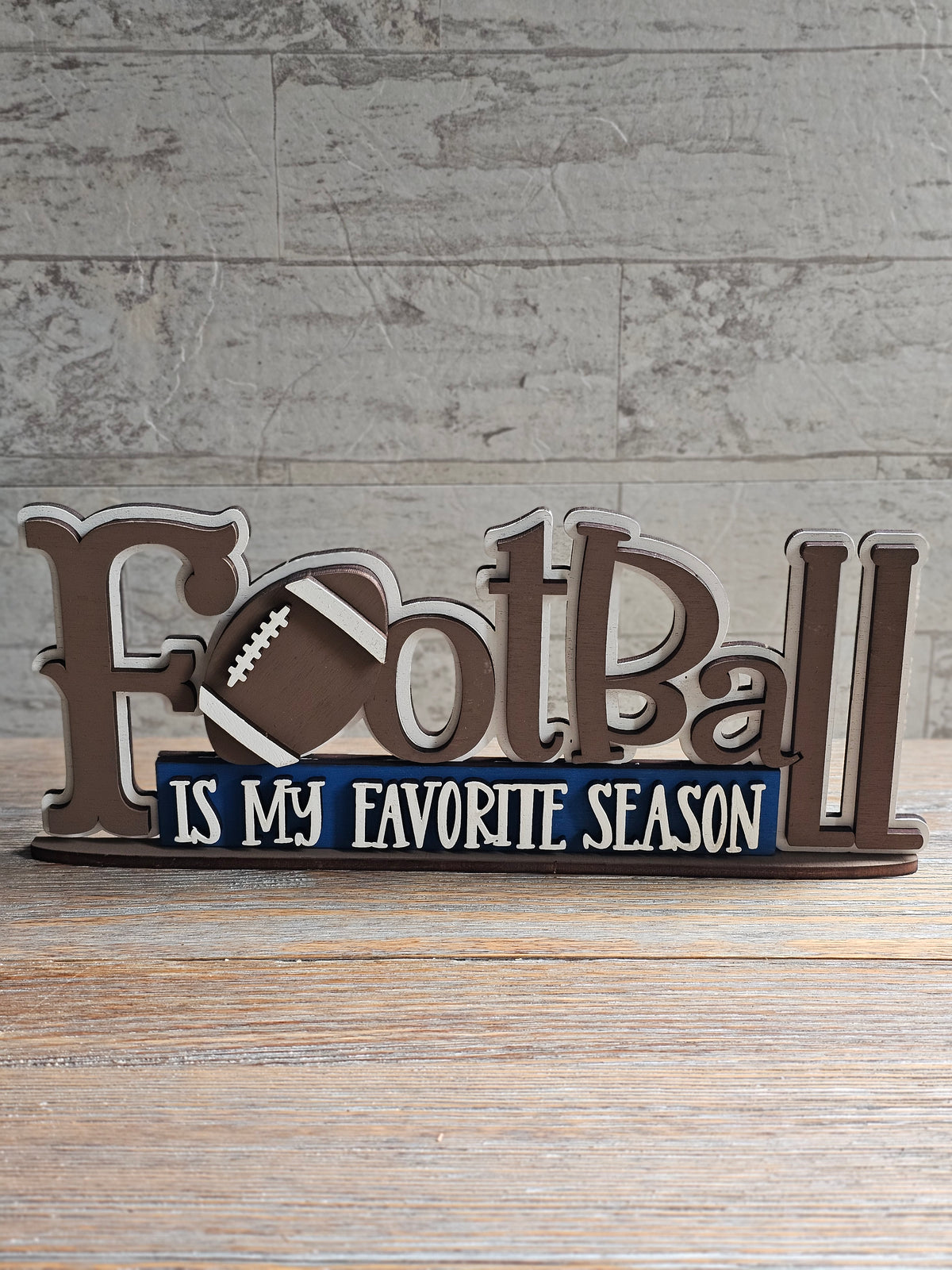 Football is My Favorite Season Shelf Sitter