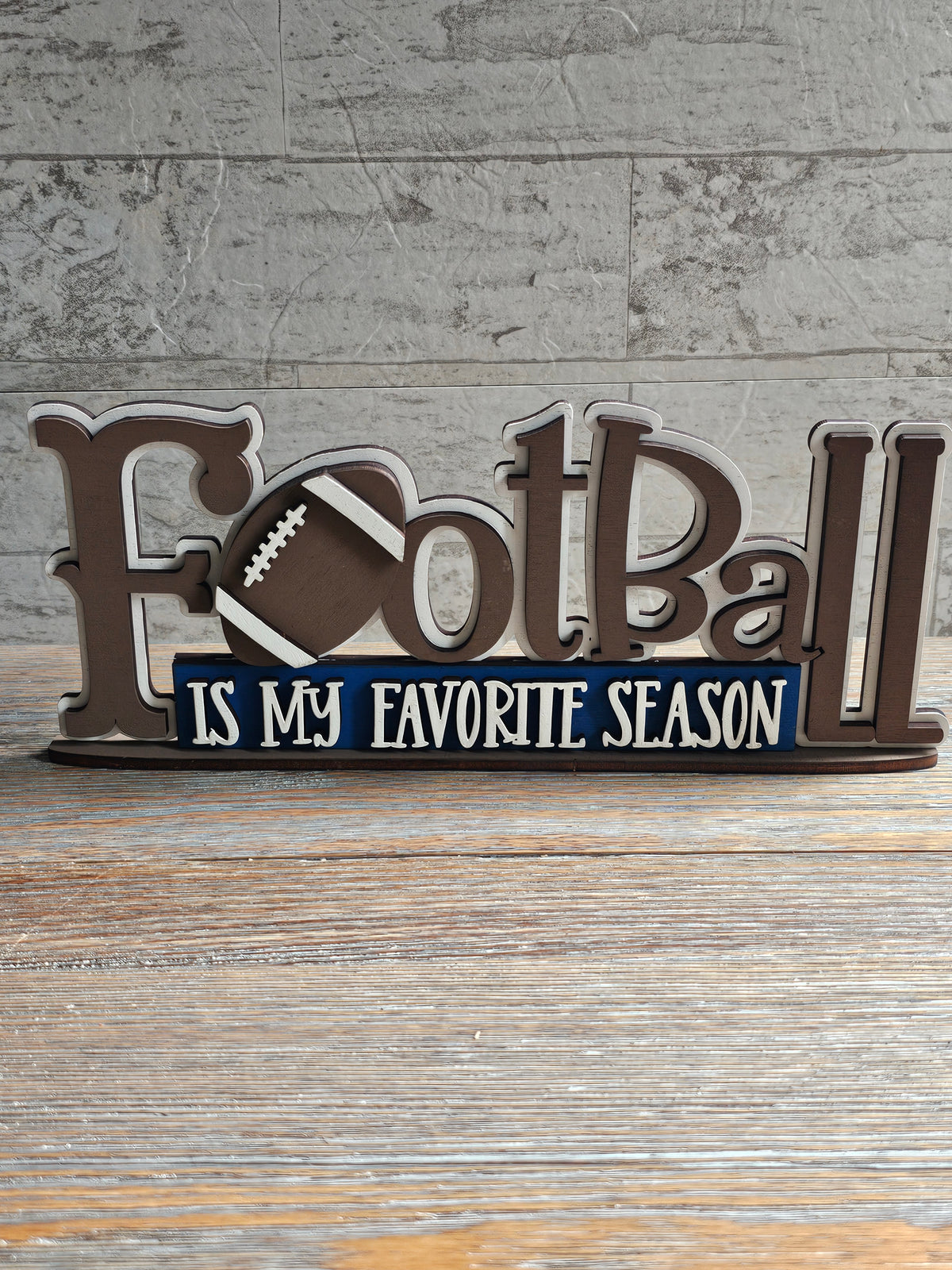 Football is My Favorite Season Shelf Sitter