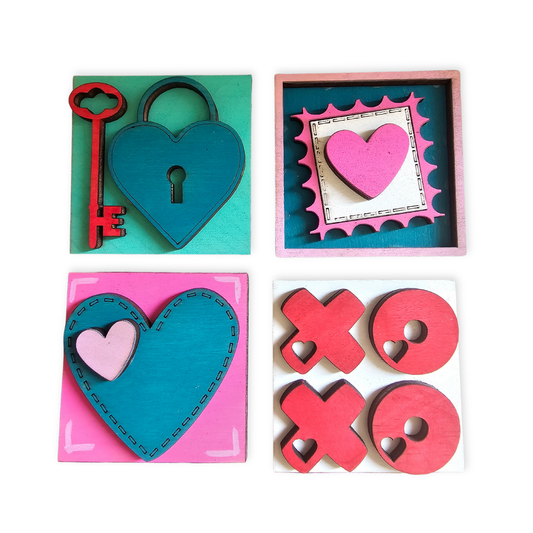 Valentine's Day Interchangeable Tile Set - Set of 4